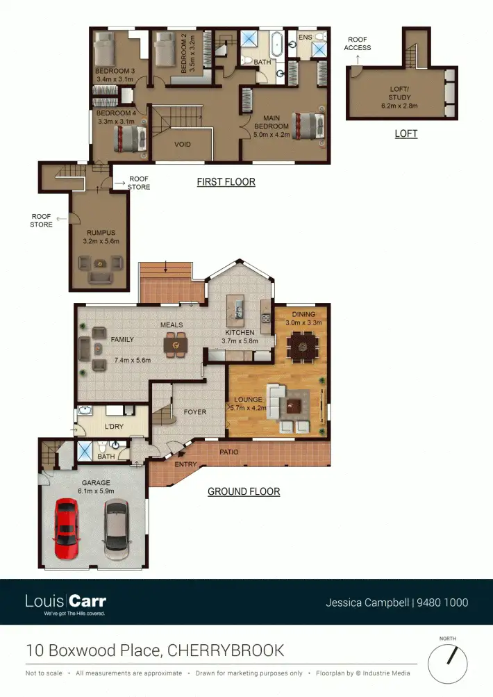 Floorplan of Homely house listing, 10 Boxwood Place, Cherrybrook NSW 2126