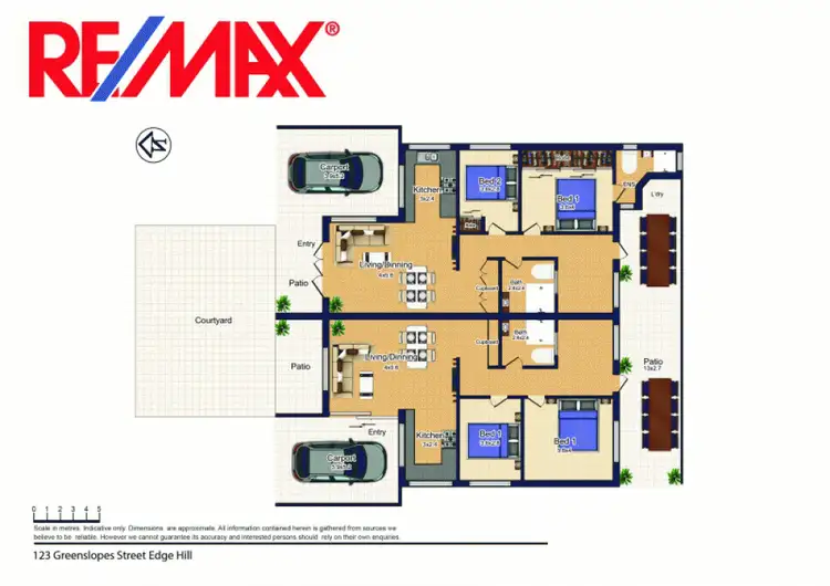 Floorplan of Homely semi-detached listing, 123 Greenslopes Street, Edge Hill QLD 4870
