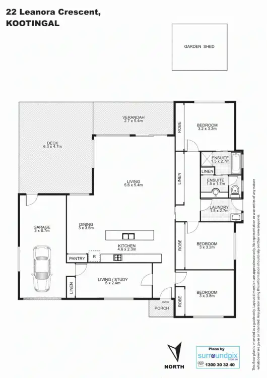Floorplan of Homely house listing, 22 Leanora Crescent, Kootingal NSW 2352