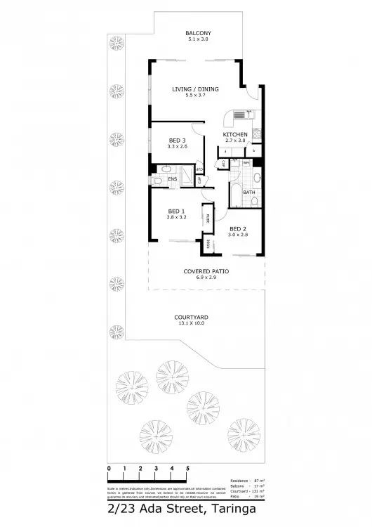 Floorplan of Homely unit listing, 2/25 Ada Street, Taringa QLD 4068