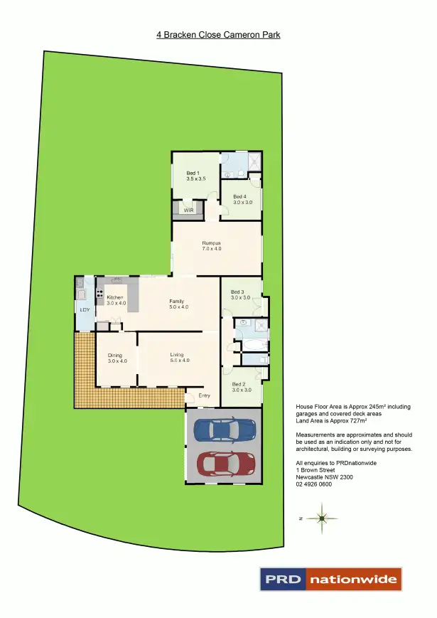Floorplan of Homely house listing, 4 Bracken Close, Cameron Park NSW 2285