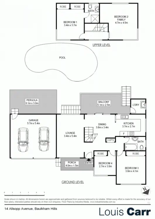 Floorplan of Homely house listing, 14 Allsopp Avenue, Baulkham Hills NSW 2153