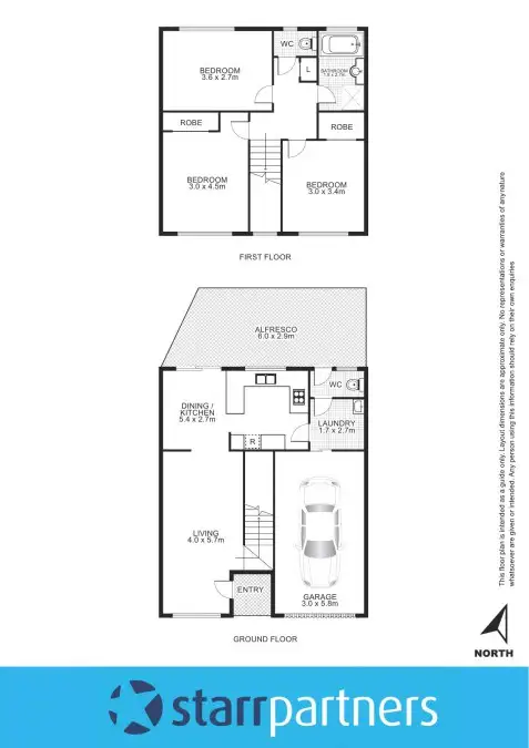 Floorplan of Homely townhouse listing, 22/4-12 Chapman Street, Werrington NSW 2747