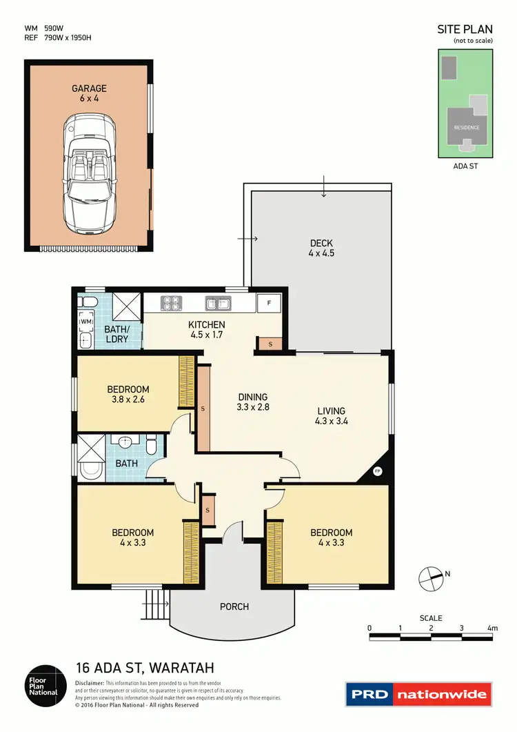 Floorplan of Homely house listing, 16 Ada Street, Waratah NSW 2298