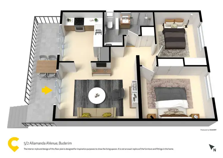 Floorplan of Homely unit listing, 5/2 Allamanda Avenue, Buderim QLD 4556