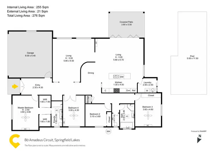 Floorplan of Homely house listing, 80 Amadeus Circuit, Springfield Lakes QLD 4300