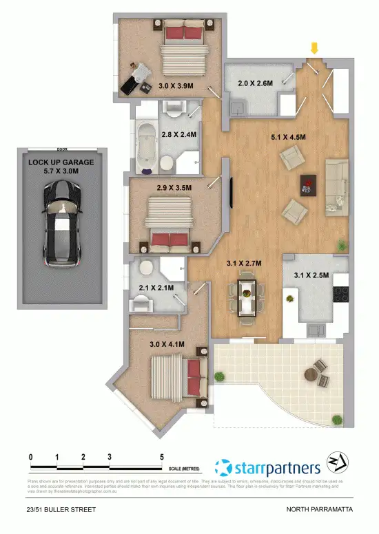 Floorplan of Homely unit listing, 23/51-57 Buller Street, North Parramatta NSW 2151
