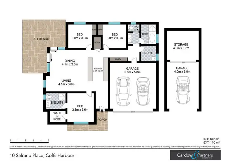 Floorplan of Homely house listing, 10 Safrano Place, Coffs Harbour NSW 2450