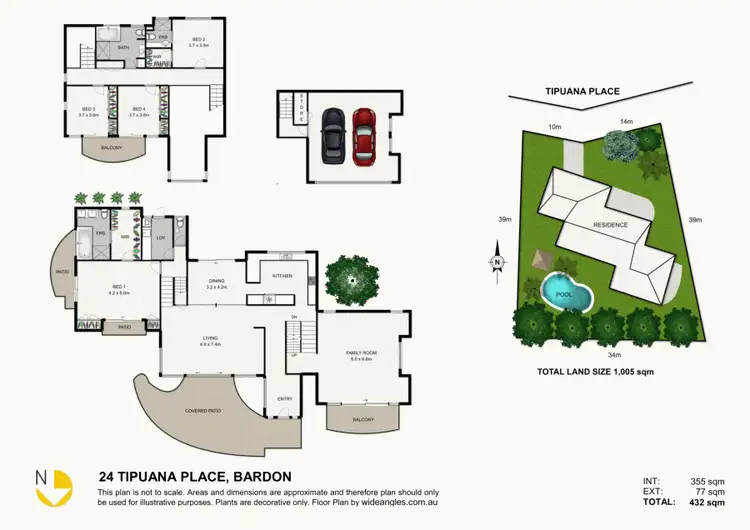 Floorplan of Homely house listing, 24 Tipuana Place, Bardon QLD 4065