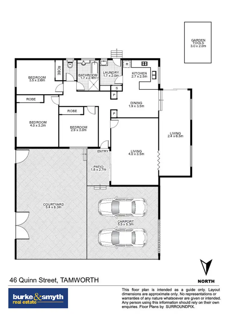Floorplan of Homely house listing, 46 Quinn Street, Tamworth NSW 2340