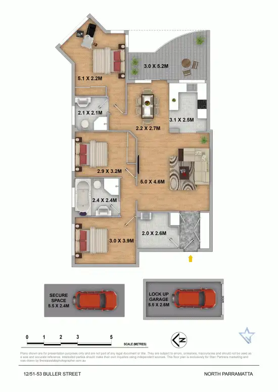 Floorplan of Homely unit listing, 12/51-53 Buller Street, North Parramatta NSW 2151