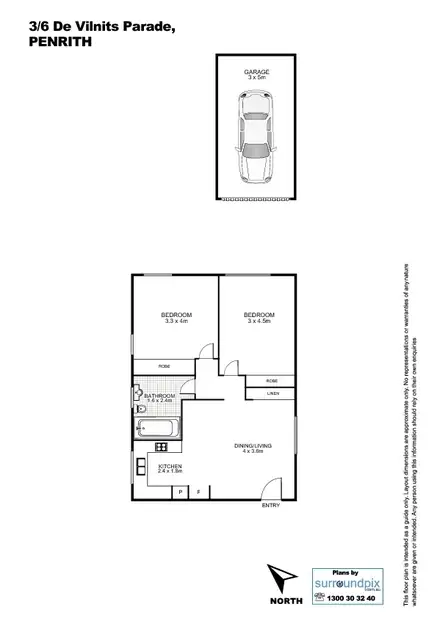 Floorplan of Homely house listing, 3/6 Devilnits Parade, Penrith NSW 2750