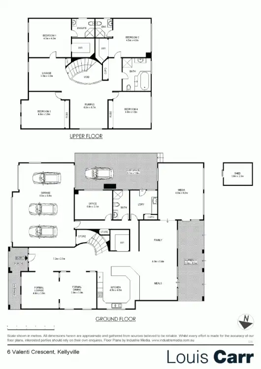 Floorplan of Homely house listing, 6 Valenti Crescent, Kellyville NSW 2155