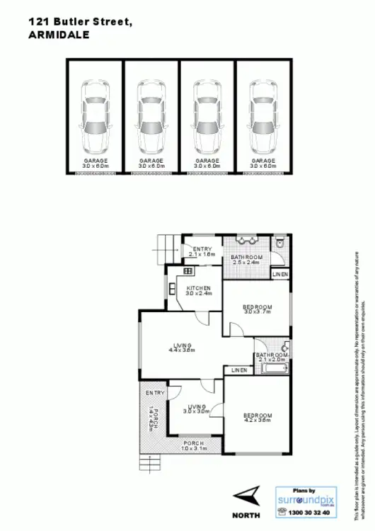 Floorplan of Homely rural property listing, 121 Butler Street, Armidale NSW 2350