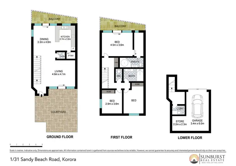 Floorplan of Homely townhouse listing, 1/31 Sandy Beach Road, Korora NSW 2450