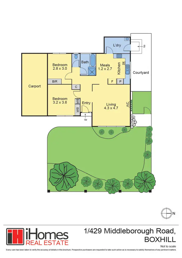 Floorplan of Homely unit listing, 1/429 Middleborough Road, Box Hill VIC 3128