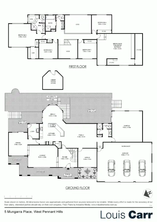 Floorplan of Homely house listing, 5 Mungarra Place, West Pennant Hills NSW 2125