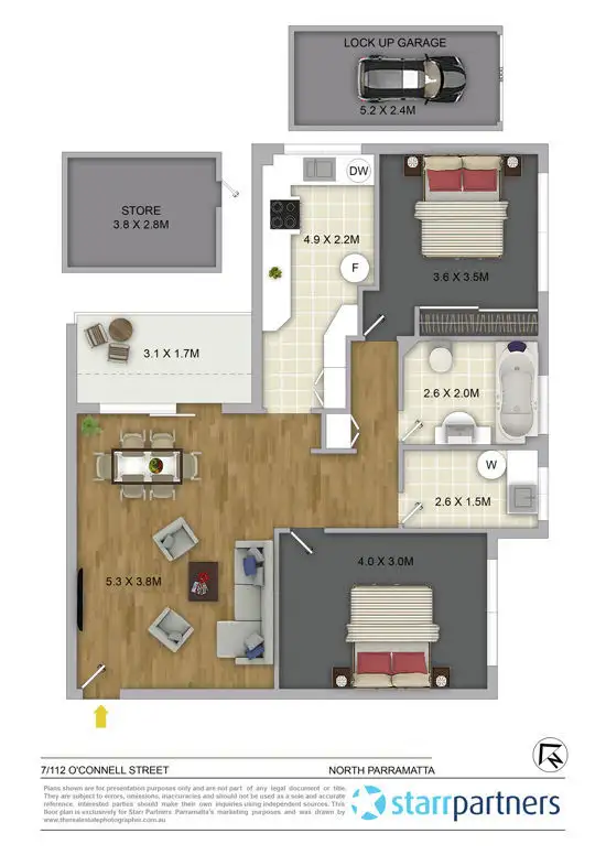 Floorplan of Homely apartment listing, 7/112 O'Connell Street, North Parramatta NSW 2151