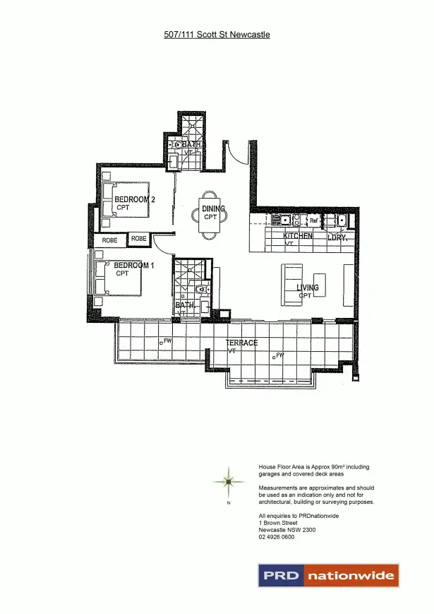 Floorplan of Homely apartment listing, 507/111 Scott Street, Newcastle NSW 2300
