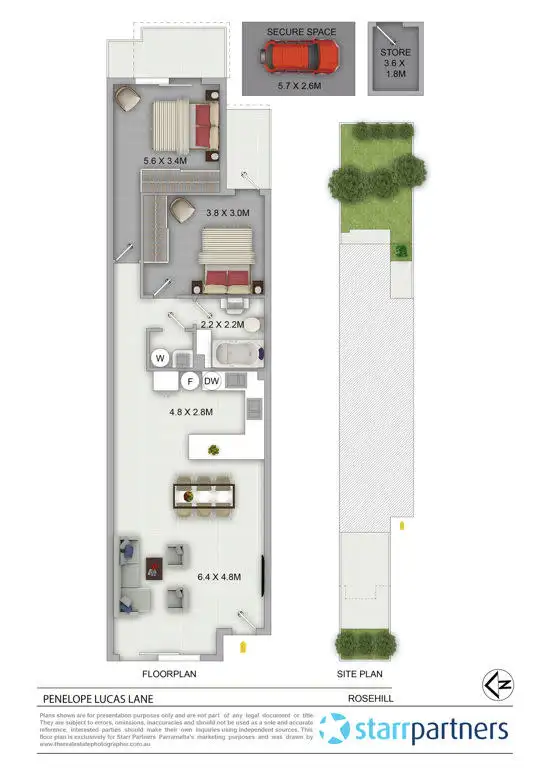 Floorplan of Homely apartment listing, 5/35-43 Penelope Lucas Lane, Rosehill NSW 2142