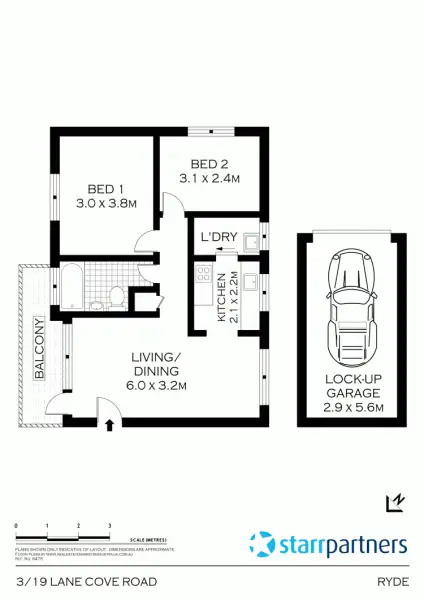 Floorplan of Homely unit listing, 3/19 Lane Cove Rd, Ryde NSW 2112