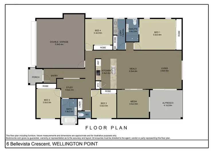 Floorplan of Homely house listing, 6 Bellevista Crescent, Wellington Point QLD 4160