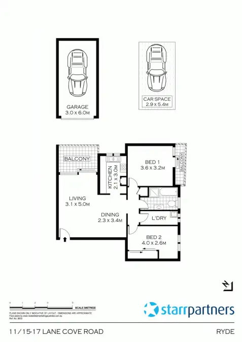 Floorplan of Homely unit listing, 11/15-17 Lane Cove Rd, Ryde NSW 2112