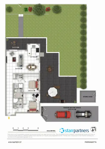 Floorplan of Homely unit listing, 4/34-36 Napier Street, Parramatta NSW 2150