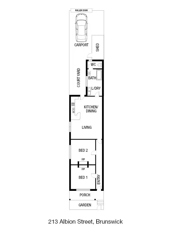 Floorplan of Homely house listing, 213 Albion St, Brunswick VIC 3056