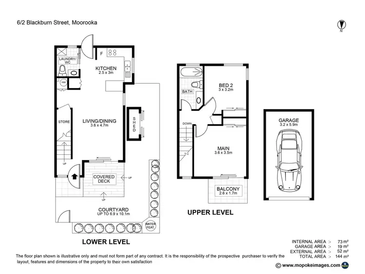 Floorplan of Homely townhouse listing, 6/2 Blackburn Street (entry via Keats St), Moorooka QLD 4105