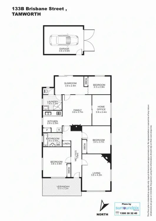 Floorplan of Homely house listing, 133B Brisbane Street, Tamworth NSW 2340
