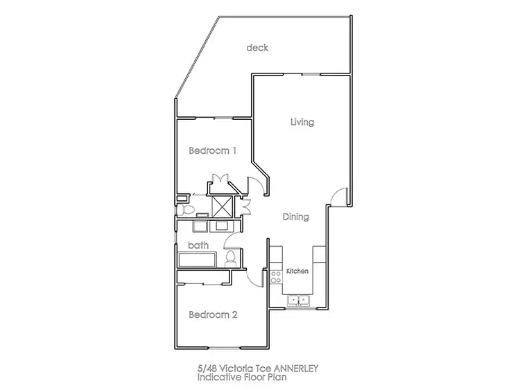 Floorplan of Homely unit listing, 5/48 Victoria Tce, Annerley QLD 4103