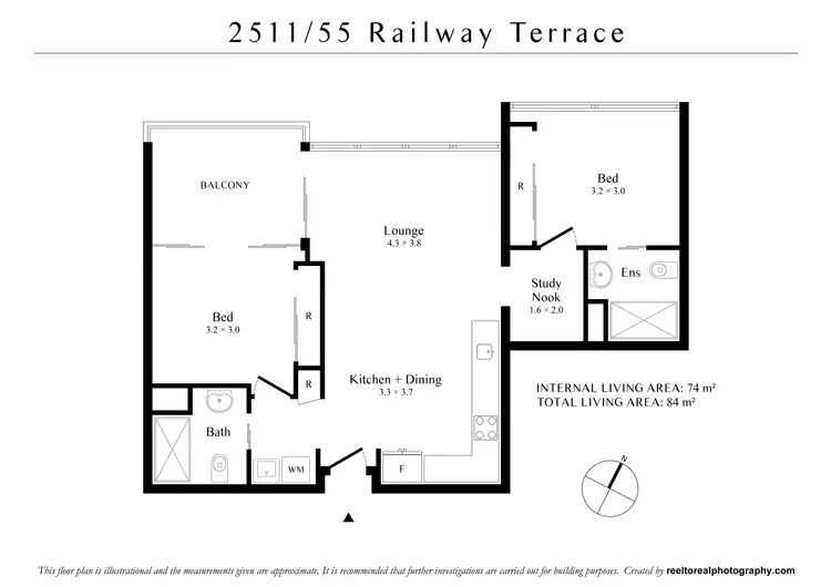 Floorplan of Homely apartment listing, 2511/55 Railway Terrace, Milton QLD 4064