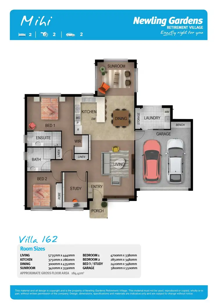Floorplan of Homely house listing, Newling Gardens Villa 162/173 Taylor Street, Armidale NSW 2350