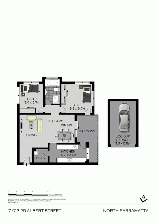 Floorplan of Homely unit listing, 7/23-25 Albert Street, North Parramatta NSW 2151