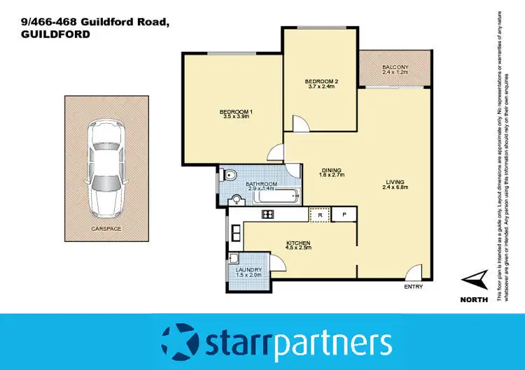 Floorplan of Homely unit listing, 9/466-468 Guildford Road, Guildford NSW 2161