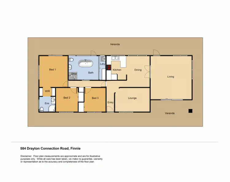 Floorplan of Homely house listing, 584 Drayton Connection Road, Finnie QLD 4350