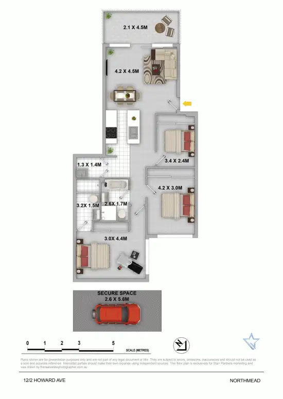 Floorplan of Homely unit listing, 12/2 Howard Avenue, Northmead NSW 2152