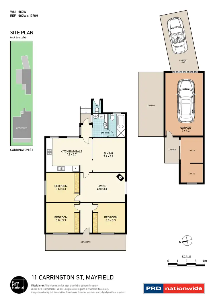 Floorplan of Homely house listing, 11 Carrington Street, Mayfield NSW 2304