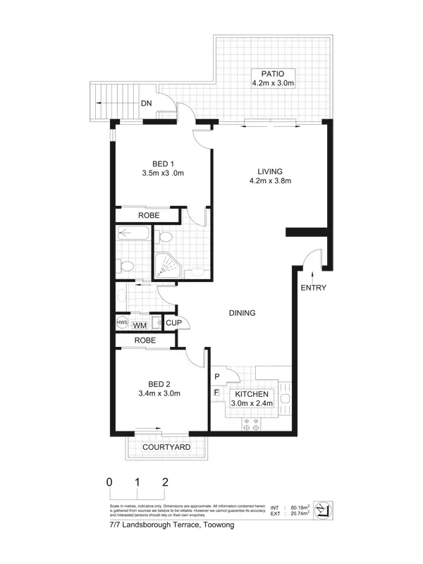 Floorplan of Homely apartment listing, 7/7 Landsborough Terrace, Toowong QLD 4066