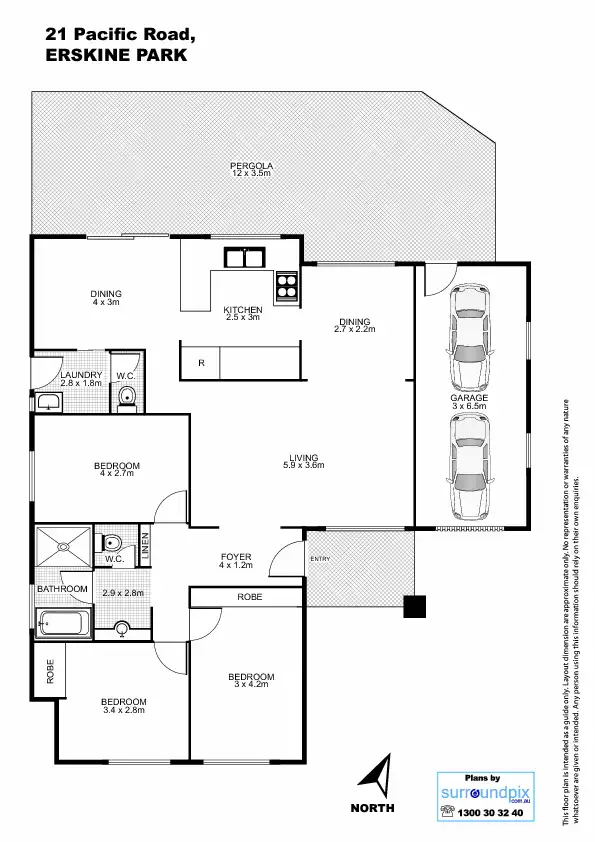 Floorplan of Homely house listing, 21 Pacific Road, Erskine Park NSW 2759