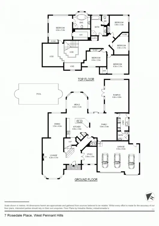 Floorplan of Homely house listing, 7 Rosedale Place, West Pennant Hills NSW 2125