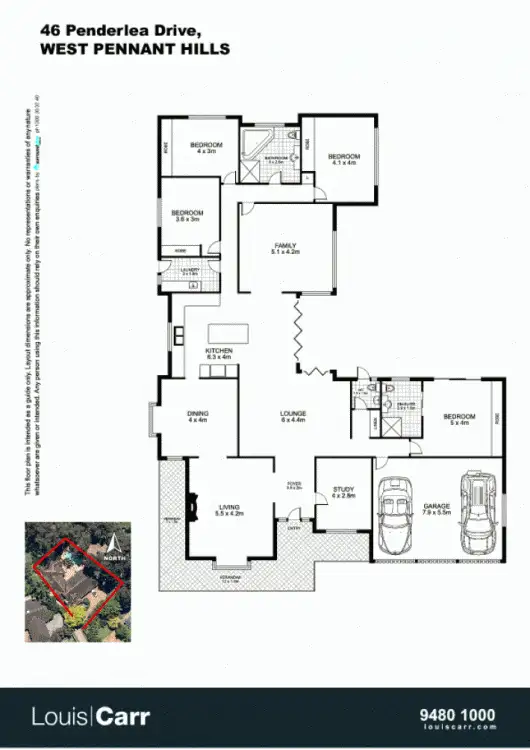 Floorplan of Homely house listing, 46 Penderlea Dr, West Pennant Hills NSW 2125