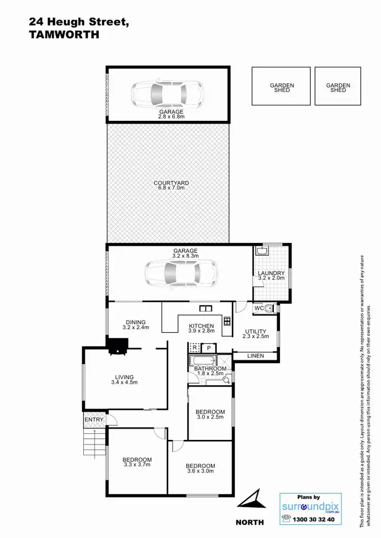Floorplan of Homely house listing, 24 Heugh Street, Tamworth NSW 2340