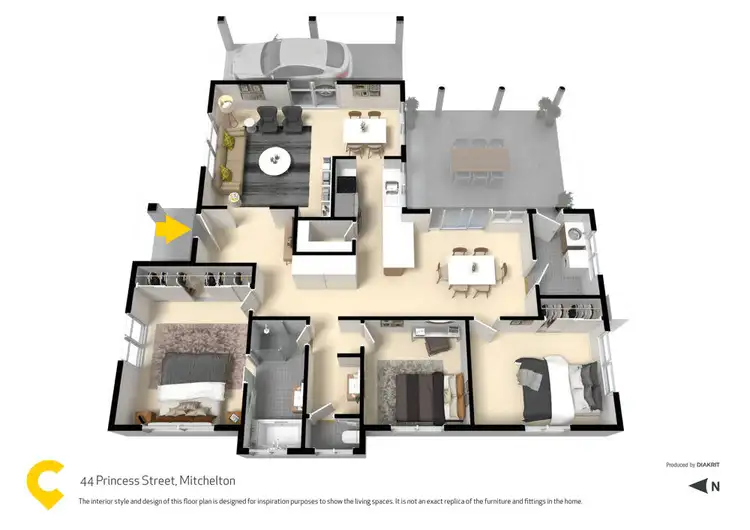 Floorplan of Homely house listing, 44 Princess Street, Mitchelton QLD 4053