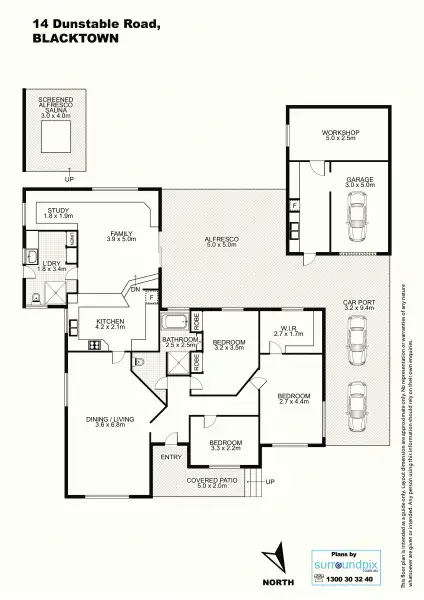 Floorplan of Homely house listing, 14 Dunstable Road, Blacktown NSW 2148