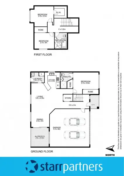 Floorplan of Homely townhouse listing, 3/206 Great Western Highway, St Marys NSW 2760