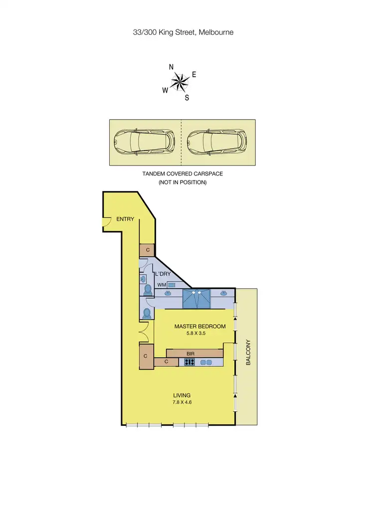 Floorplan of Homely apartment listing, 33/300 King Street, Melbourne VIC 3000