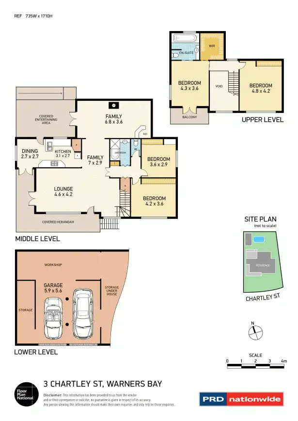 Floorplan of Homely house listing, 3 Chartley Street, Warners Bay NSW 2282