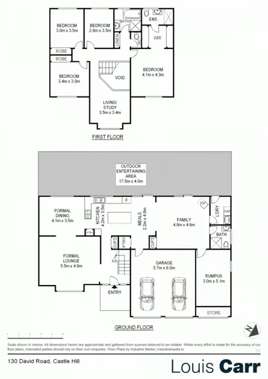 Floorplan of Homely house listing, 130 David Road, Castle Hill NSW 2154